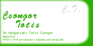 csongor totis business card